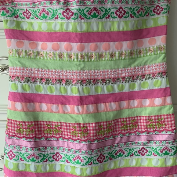 Robe Sans Manches Lilly Pulitzer - Taille 6 - Imprimé Ruban Multicolore - Occasion Très Bon État